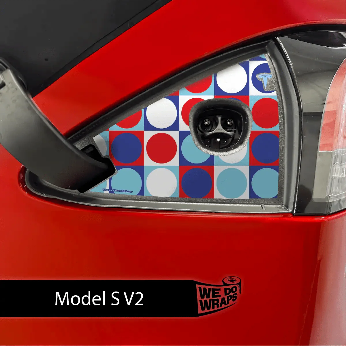 Patriot Pop Tesla Charge Port Wrap | Model S