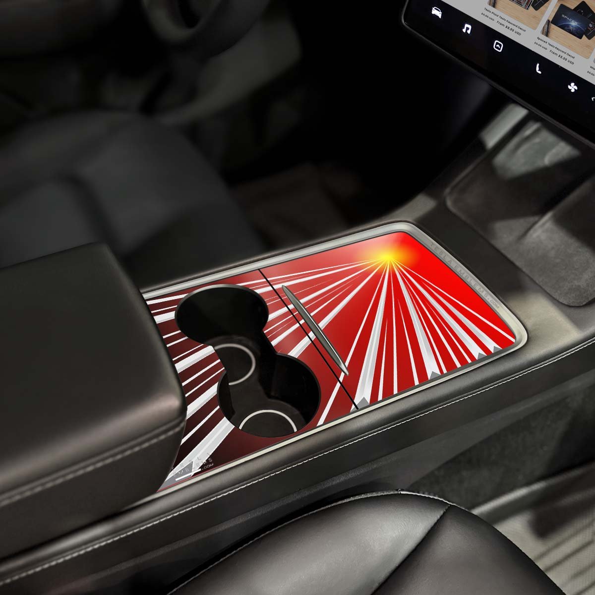 Tesla Launch Performance Mode | Tesla Center Console Wrap Kit | Model Y '21-25