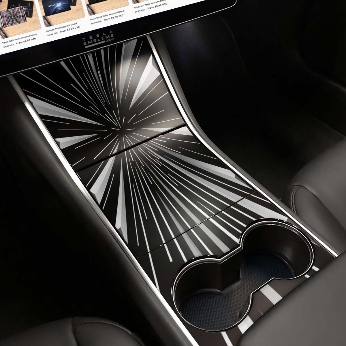 Tesla Ludicrous Performance Mode | Tesla Center Console Wrap Kit | Model Y ’19-20