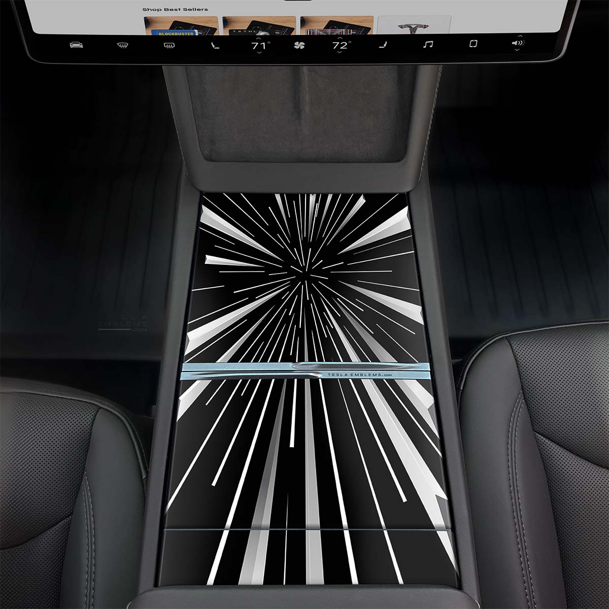 Tesla Ludicrous Performance Mode | Tesla Center Console Wrap Kit | Model 3 '24-26 Refresh