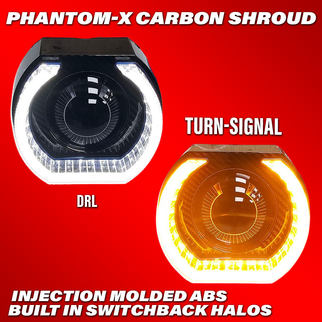 Phantom-X Carbon Shroud — DRL / Turn Signal / Startup Animation