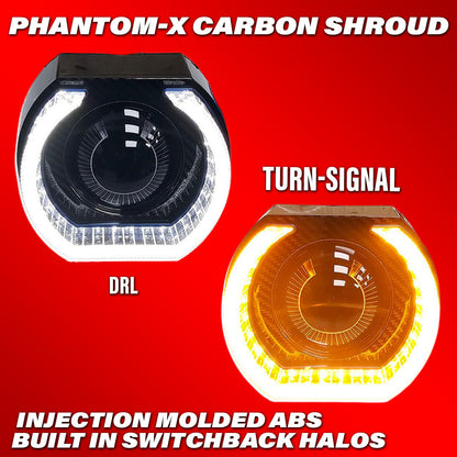 Phantom-X Carbon Shroud — DRL / Turn Signal / Startup Animation