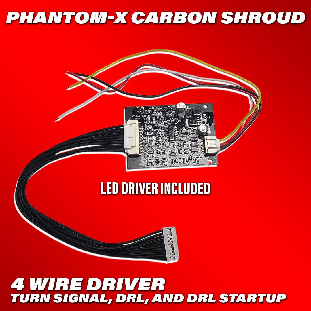Phantom-X Carbon Shroud — DRL / Turn Signal / Startup Animation
