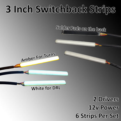 3 LED Strips Diffused Switchback