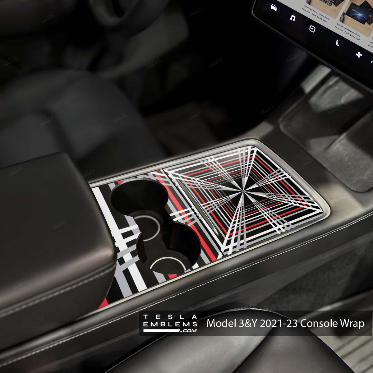 Tesla Plaid | Tesla Center Console Wrap Kit | Model Y '21-25