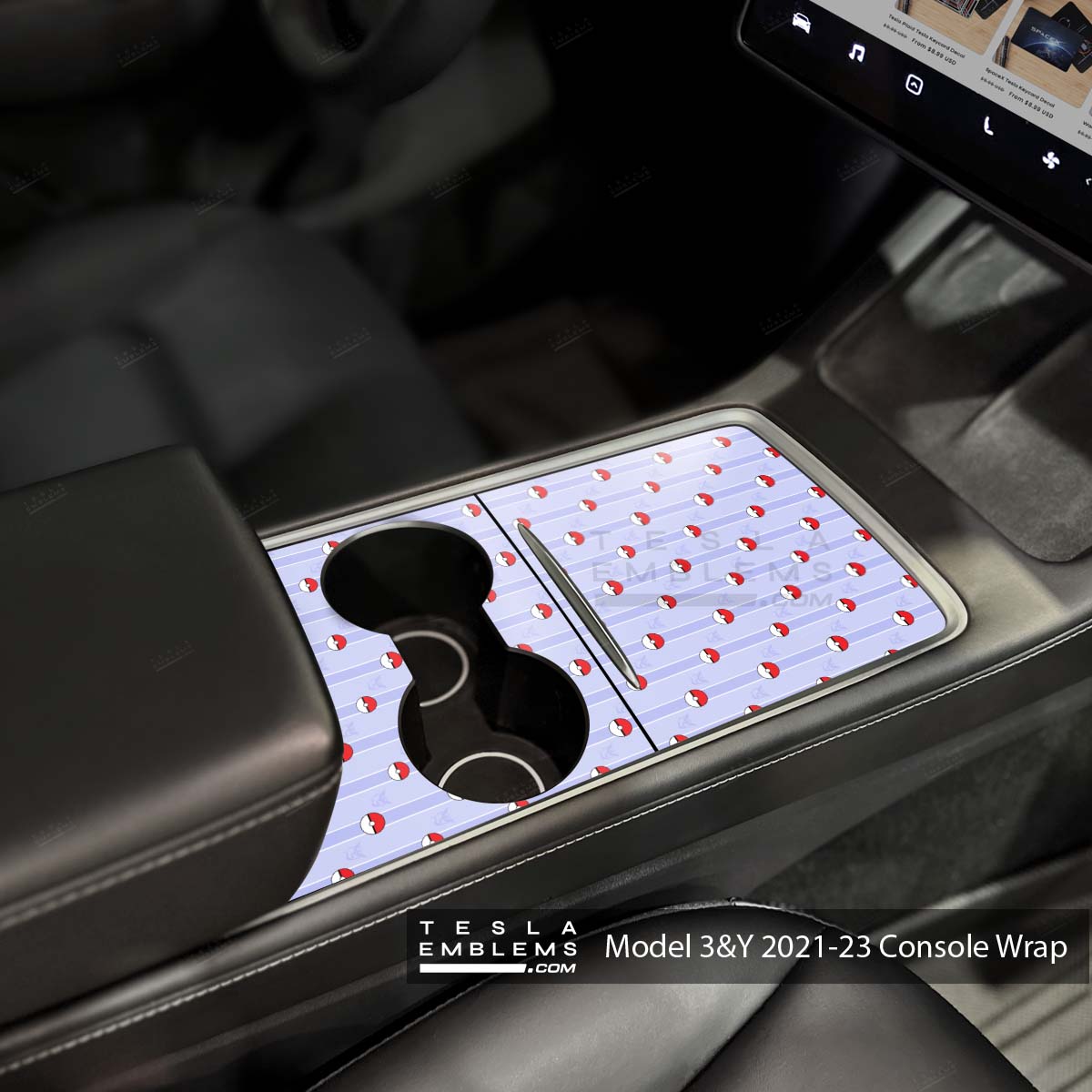 Pokemon Go | Tesla Center Console Wrap Kit | Model Y '21-25