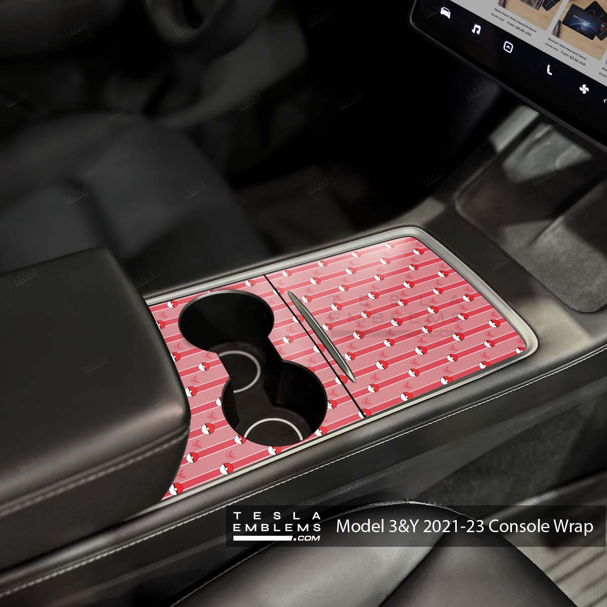 Pokemon Go | Tesla Center Console Wrap Kit | Model Y '21-25
