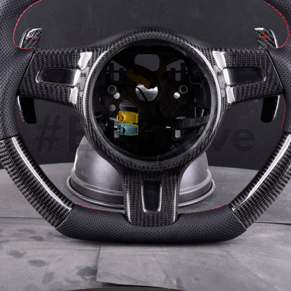 2009 - 2016 Porsche 911, GT3, Boxster, Cayman, Cayenne, & Panamera s |  Custom Steering Wheel by Exclusive Steeringfor