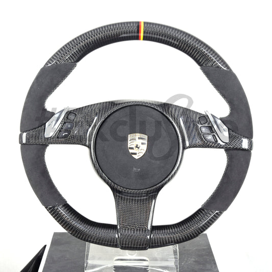 2009-2016  Porsche 911 (991.1) / Boxster (987.2 981) / Cayman (981) / Cayenne (958) / Panamera (970) PDK    Custom Steering Wheel by Exclusive Steering