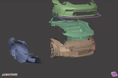 Porsche 911 GT3 (992) 3D Scan (2021+)