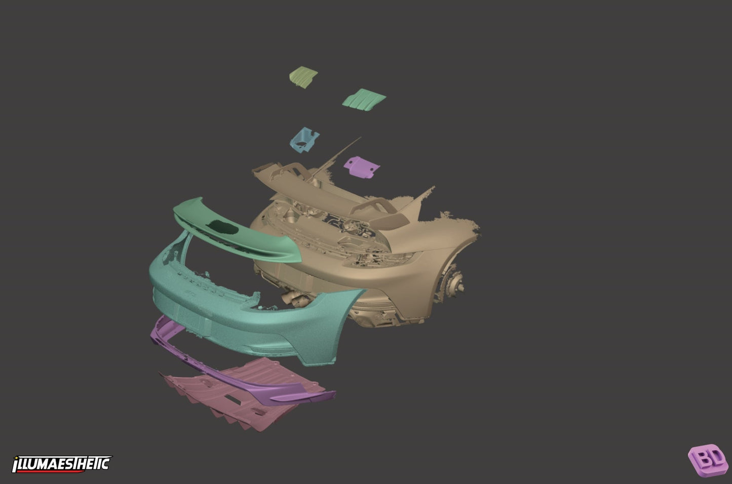 Porsche 911 GT3 (992) 3D Scan (2021+)