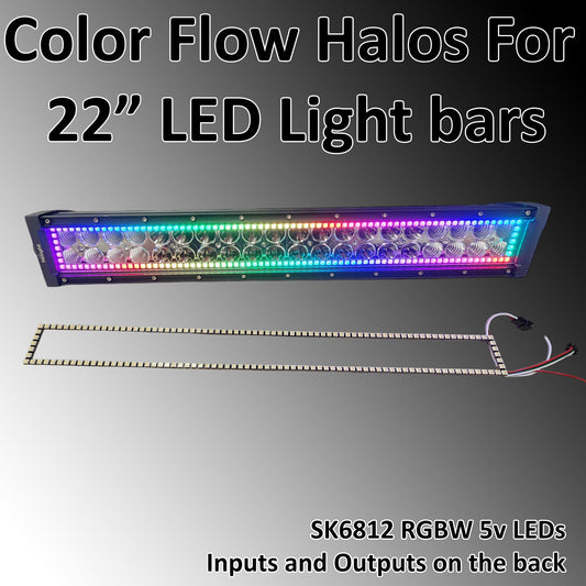 22" LED Light Bar Color Flow Boards - 5v SK6812 RGBW