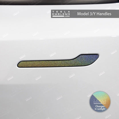 3M Satin Psychedelic Flip Tesla Door Handle Decals (4pcs)