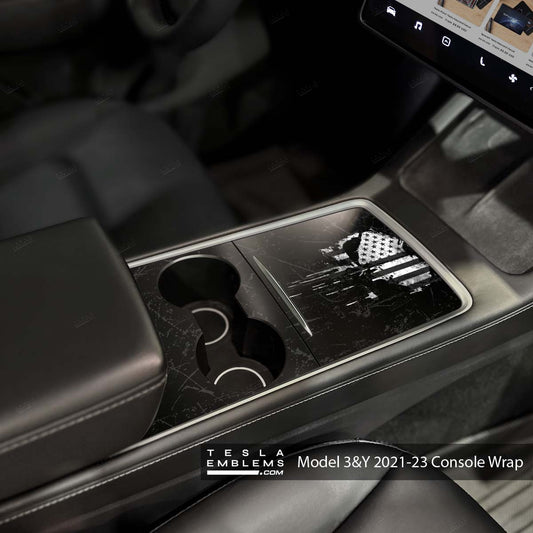 Punisher Skull | Tesla Center Console Wrap Kit | Model Y '21-25