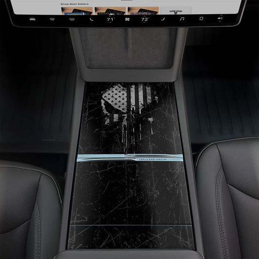 Punisher Skull | Tesla Center Console Wrap Kit | Model Y 2026