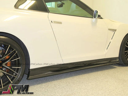 [JPMCarbon] VR Style Carbon Fiber Side Skirt Add-on Lips Fits For 2017-2023 Nissan GT-R R35 Only
