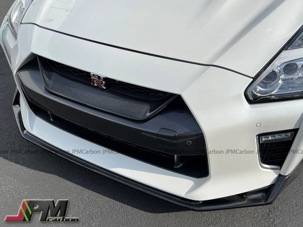 [JPMCarbon] Carbon Fiber Front Add-on Grille Cover Fits For 2017-2021 Nissan GT-R R35 Only