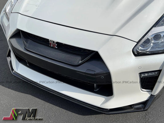 [JPMCarbon] Carbon Fiber Front Add-on Grille Cover Fits For 2017-2021 Nissan GT-R R35 Only