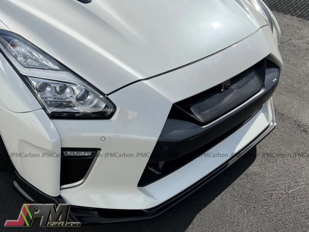 [JPMCarbon] Carbon Fiber Front Add-on Grille Cover Fits For 2017-2021 Nissan GT-R R35 Only