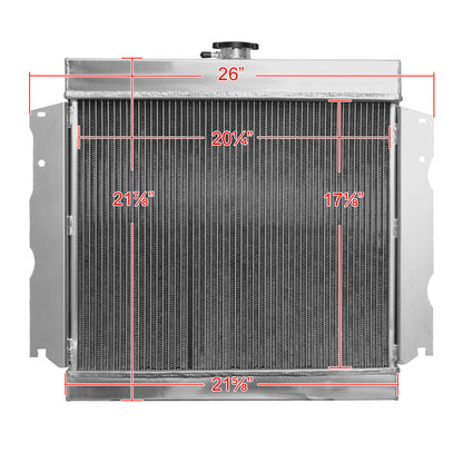 1963-1969 Dodge Dart/Charger/Coronet Plymouth Satellite/Belvedere/Savoy Aluminum 3-Row Performance Radiator