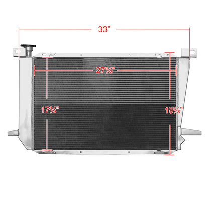 1985-1996 Ford F-150/ F-250/ F-350/ Bronco 4.9L L6 3-Row Aluminum Performance Radiator