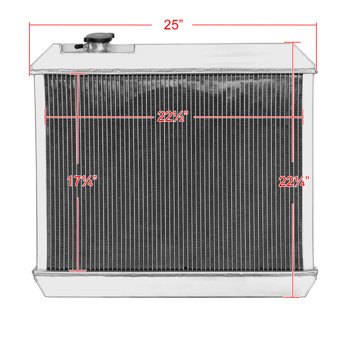 1963-1966 Pontiac Bonneville V8 3 Row Core Radiator with Fan Shroud