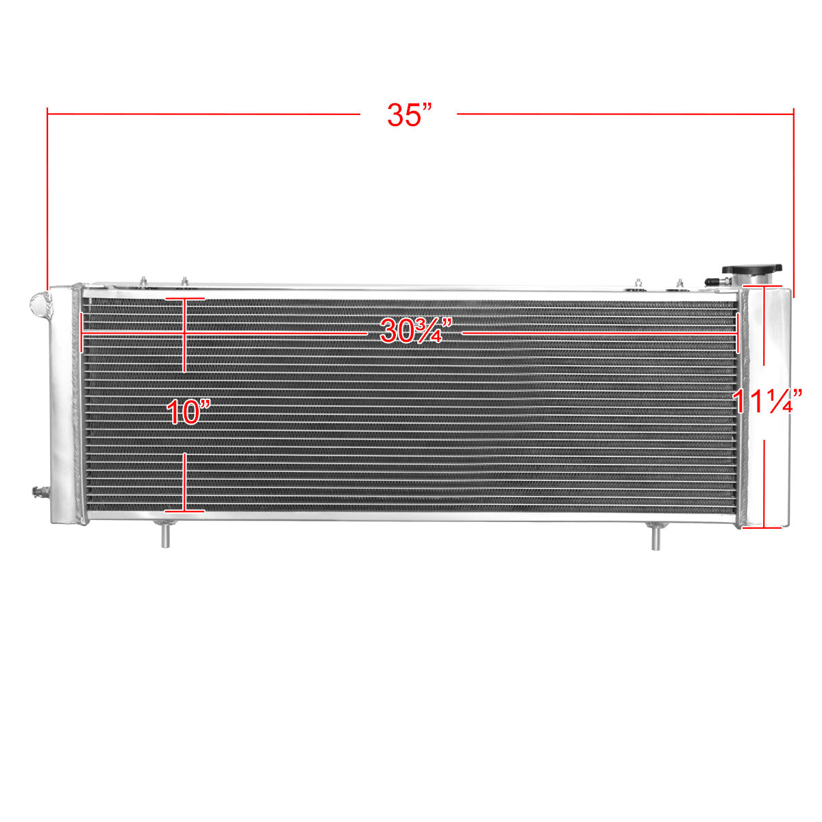 1991-2001 Jeep Cherokee/Comanche 2.5L/4.0L 3 Row Radiator with Fan Shroud
