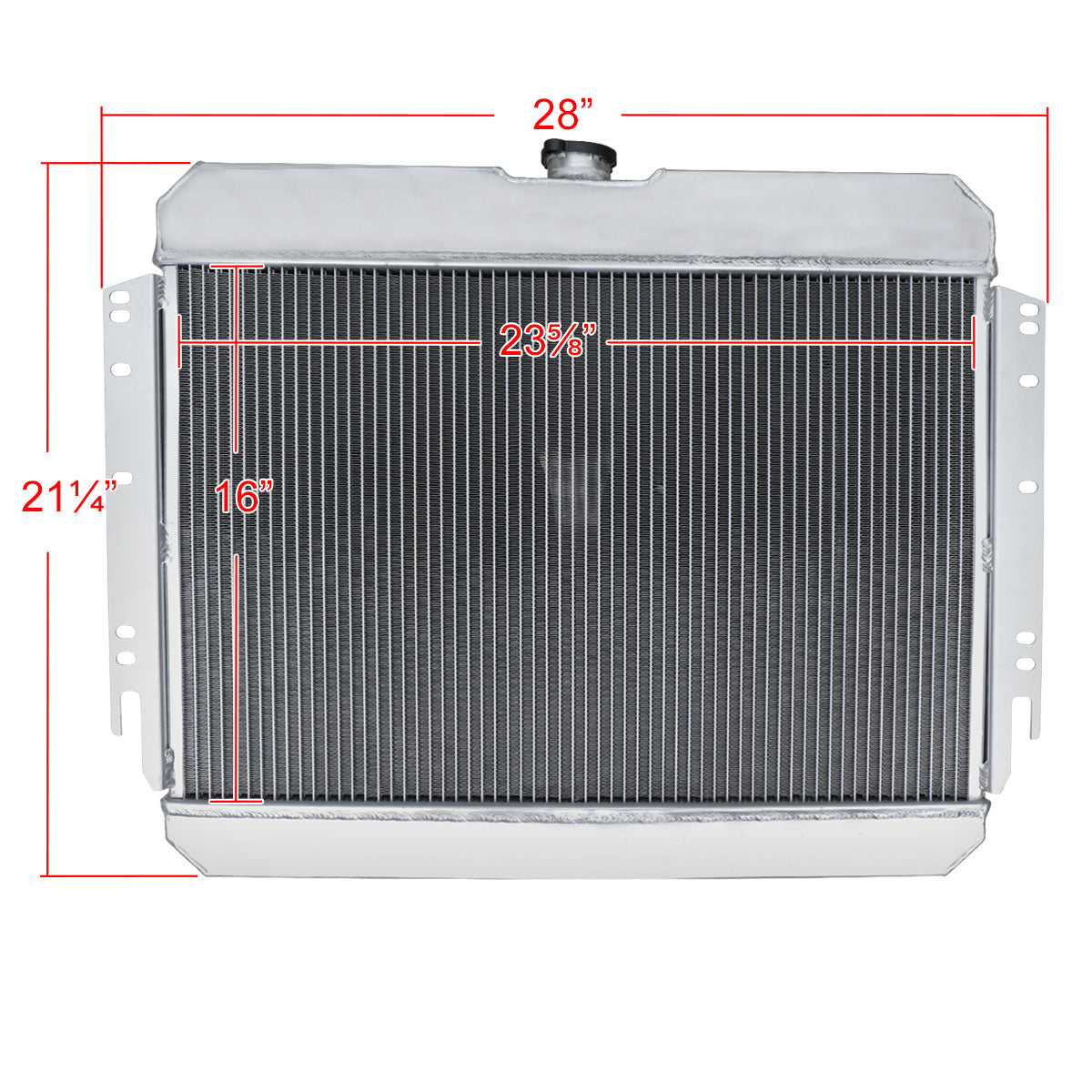 1963-1968 Chevrolet Impala/Biscayne/Caprice/Bel Air/El Camino/Chevelle 3 Row Radiator with Dual Fan Shroud