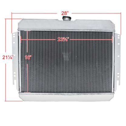 1963-1968 Chevrolet Impala/Biscayne/Caprice/Bel Air/El Camino/Chevelle 3 Row Radiator with Dual Fan Shroud