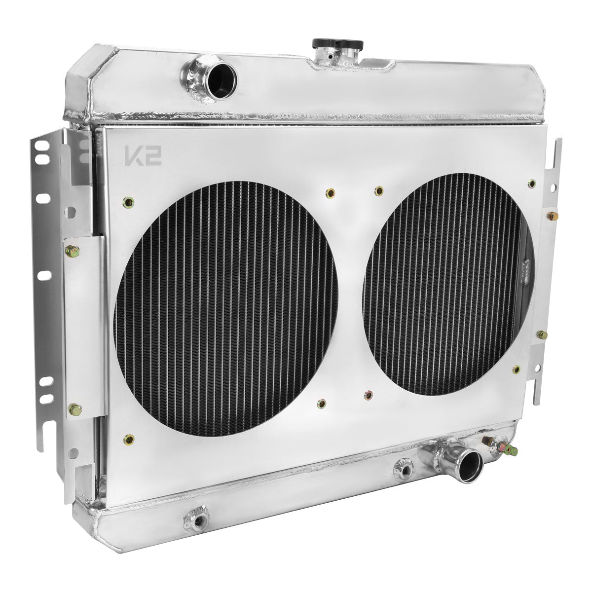 1963-1968 Chevrolet Impala/Biscayne/Caprice/Bel Air/El Camino/Chevelle 3 Row Radiator with Dual Fan Shroud