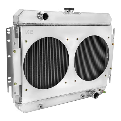 1963-1968 Chevrolet Impala/Biscayne/Caprice/Bel Air/El Camino/Chevelle 3 Row Radiator with Dual Fan Shroud