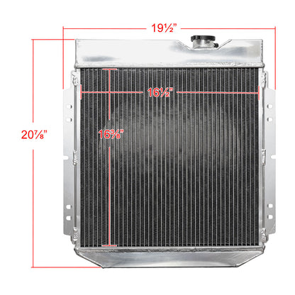 1960-1966 Ford Falcon/Mustang/Ranchero / 1961-1965 Mercury Comet 3 Row Radiator with Fan Shroud Design