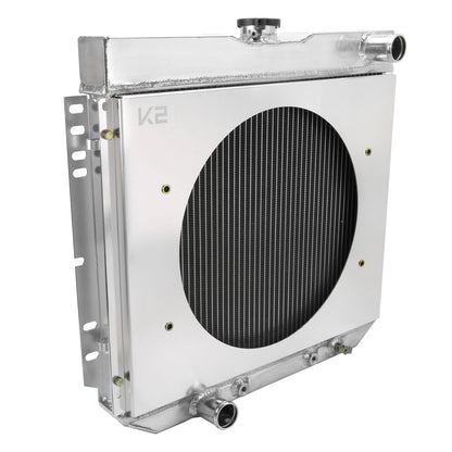 1963-1977 Ford Mustang/Maverick/Falcon/Torino/Fairlane / 1966-1973 Mercury Comet/Cougar/XR7 3 Row Radiator with Fan Shroud Design