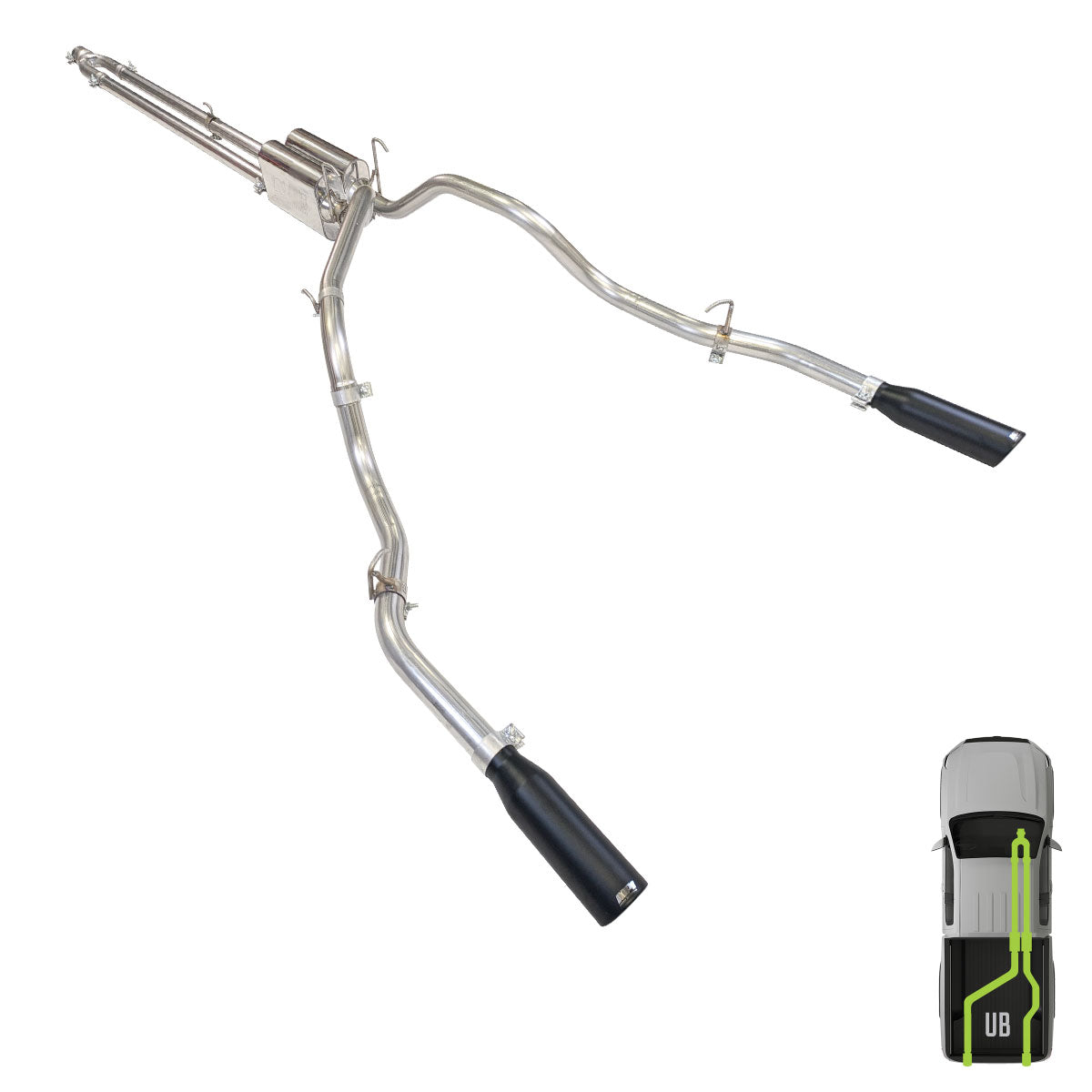 RAM, 2009-2018, 5.7L, Stainless - MPI Exhaust Cat-Back Dual Stainless Kits