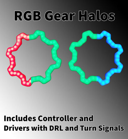 Gear RGB Halos Includes Controller With Drl And Turn Signal Inputs