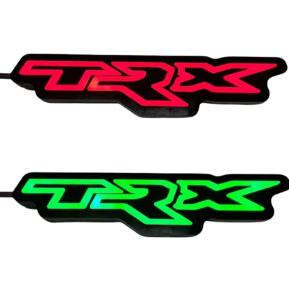 TRX RGB Illuminated LED Emblem Logo - RGB Halo Kits Multicolor Flow Series Color Chasing RGBWA LED headlight kit Oracle Lighting Trendz OneUpLighting Morimoto theretrofitsource AutoLEDTech Diode Dynamics