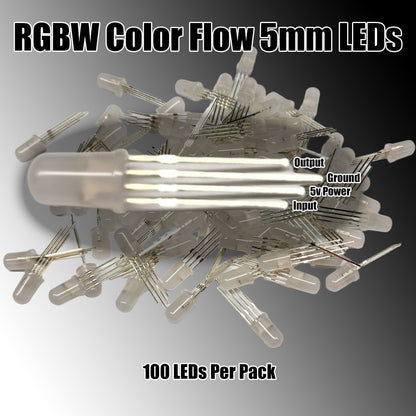 Color Flow Rgbw 5mm Leds100 Count Pack Sk6812