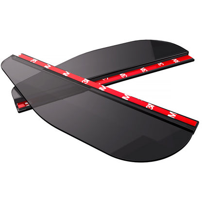 Universal Smoked PVC Plastic Side Mirror Visors - 2PC