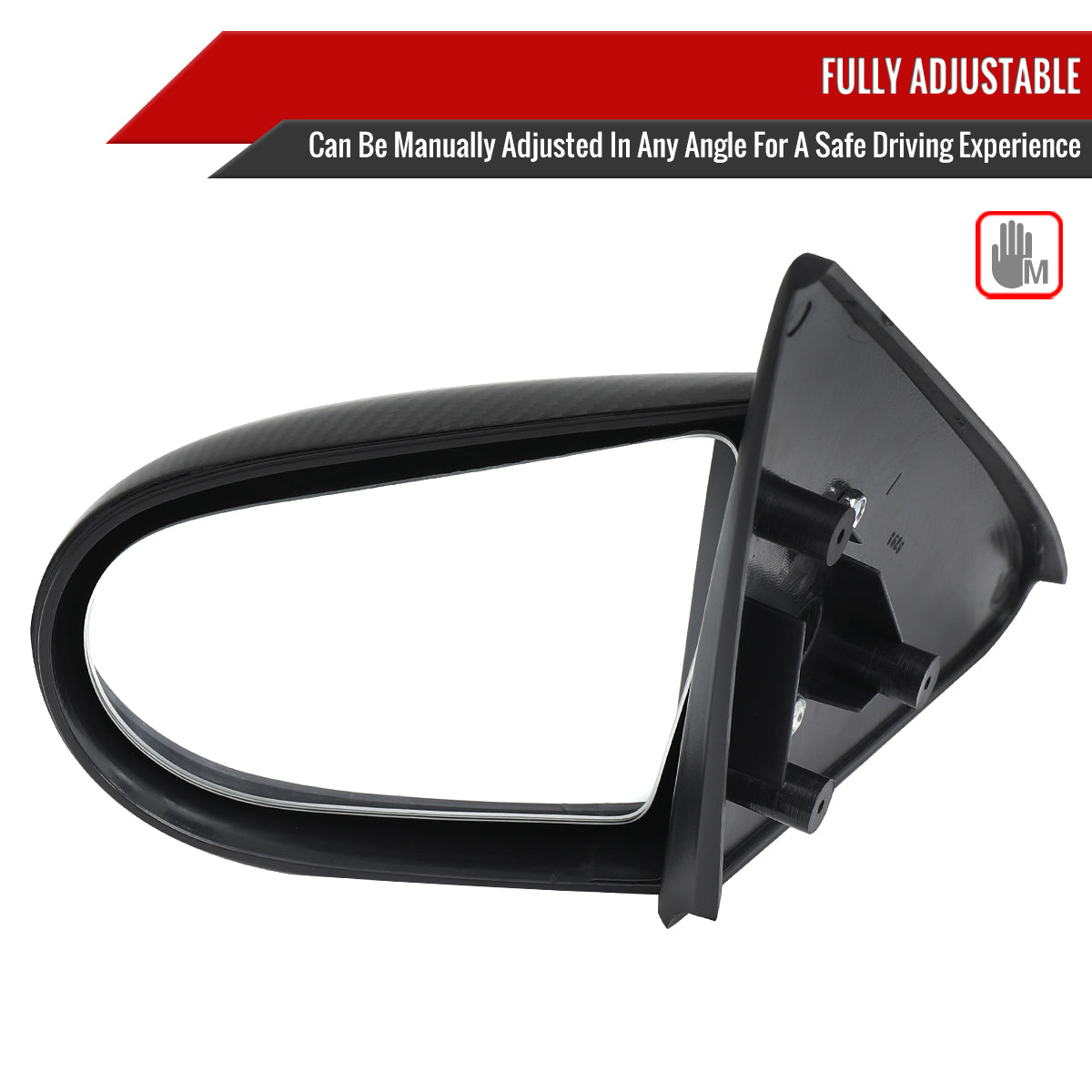 1992-1995 Honda Civic Coupe/Hatchback Carbon Fiber Shell Manual Adjustable S Sport Mirrors