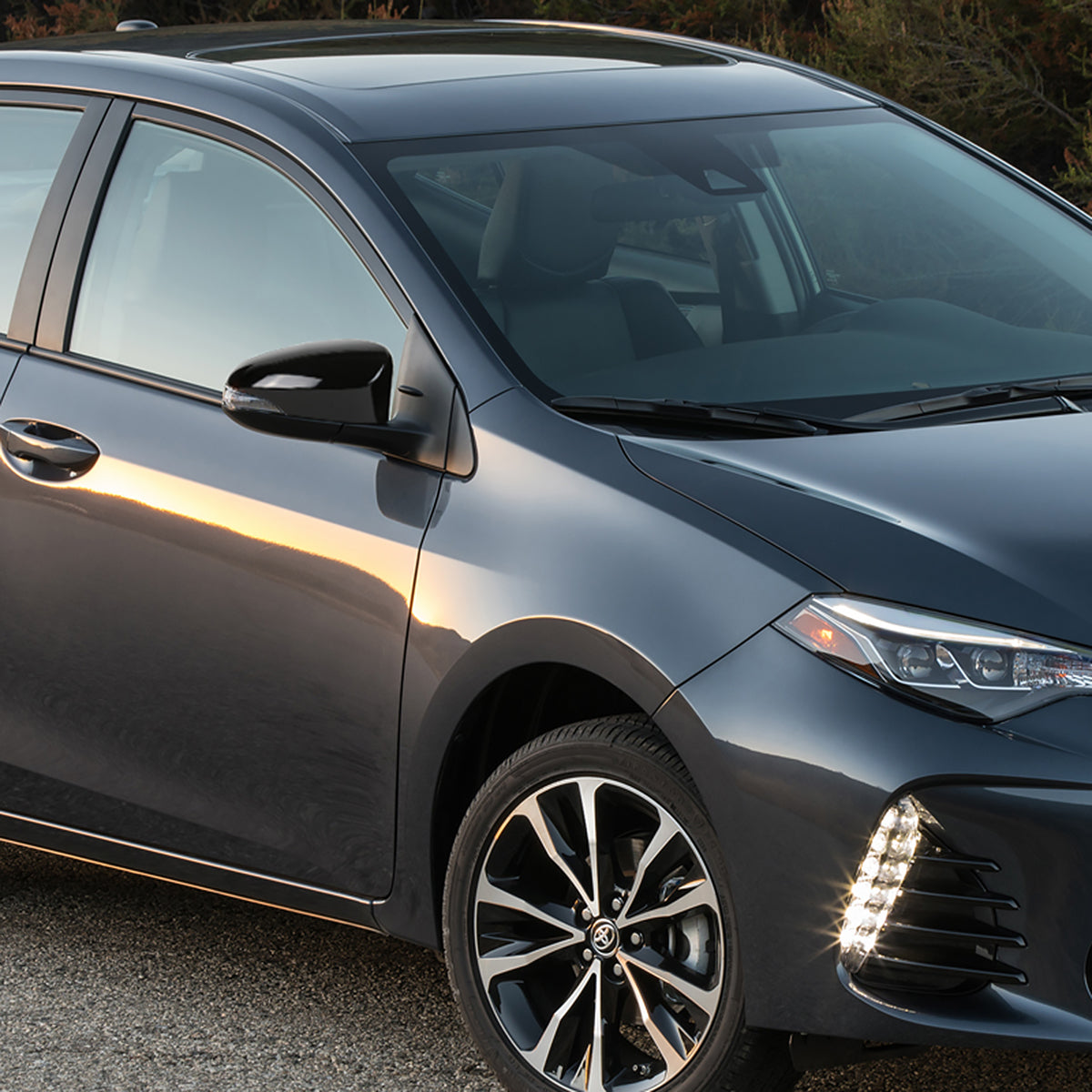 2014-2018 Toyota Corolla Glossy Black 9-Pin Power Adjustable, Auto-Fold, & Heated Side Mirror w/ LED Turn Signal Light - Passenger Side Only
