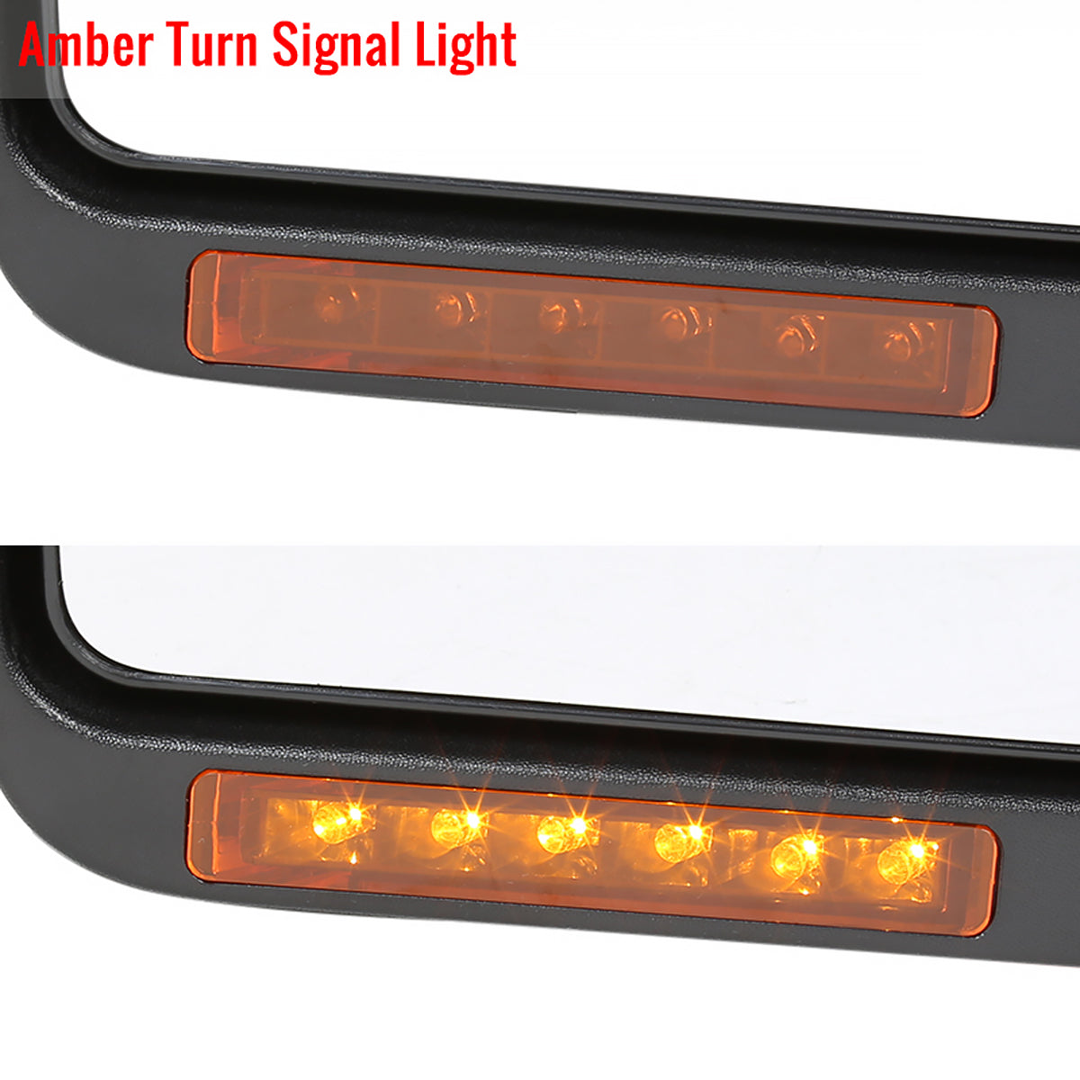 2007-2014 Ford F-150 Chrome Power Adjustable & Heated Side Mirror w/ LED Amber Turn Signal & Puddle Light - Driver Side Only