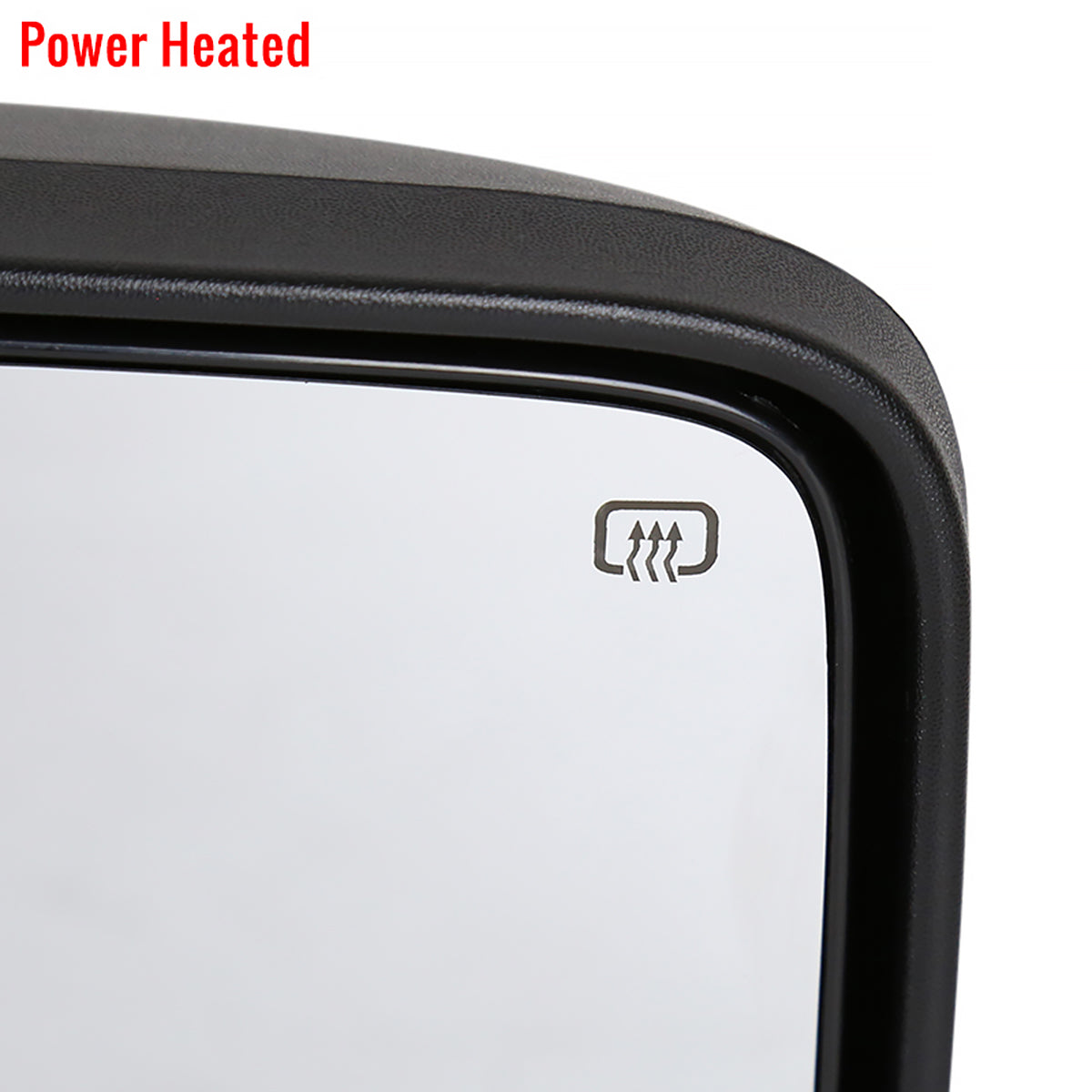 2007-2014 Ford F-150 Black Power Adjustable & Heated Side Mirror w/ LED Amber Turn Signal & Puddle Light - Passenger Side Only