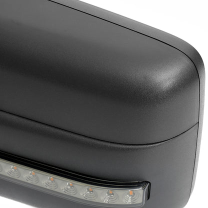 2007-2014 Ford F150 Black Power Adjustable & Heated Side Mirrors w/ LED Turn Signal and Puddle Light - Pair