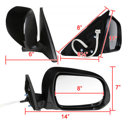2008-2013 Toyota Highlander 7-Pin Power Adjustable & Heated Side Mirror w/ LED Puddle Light - Passenger Side Only