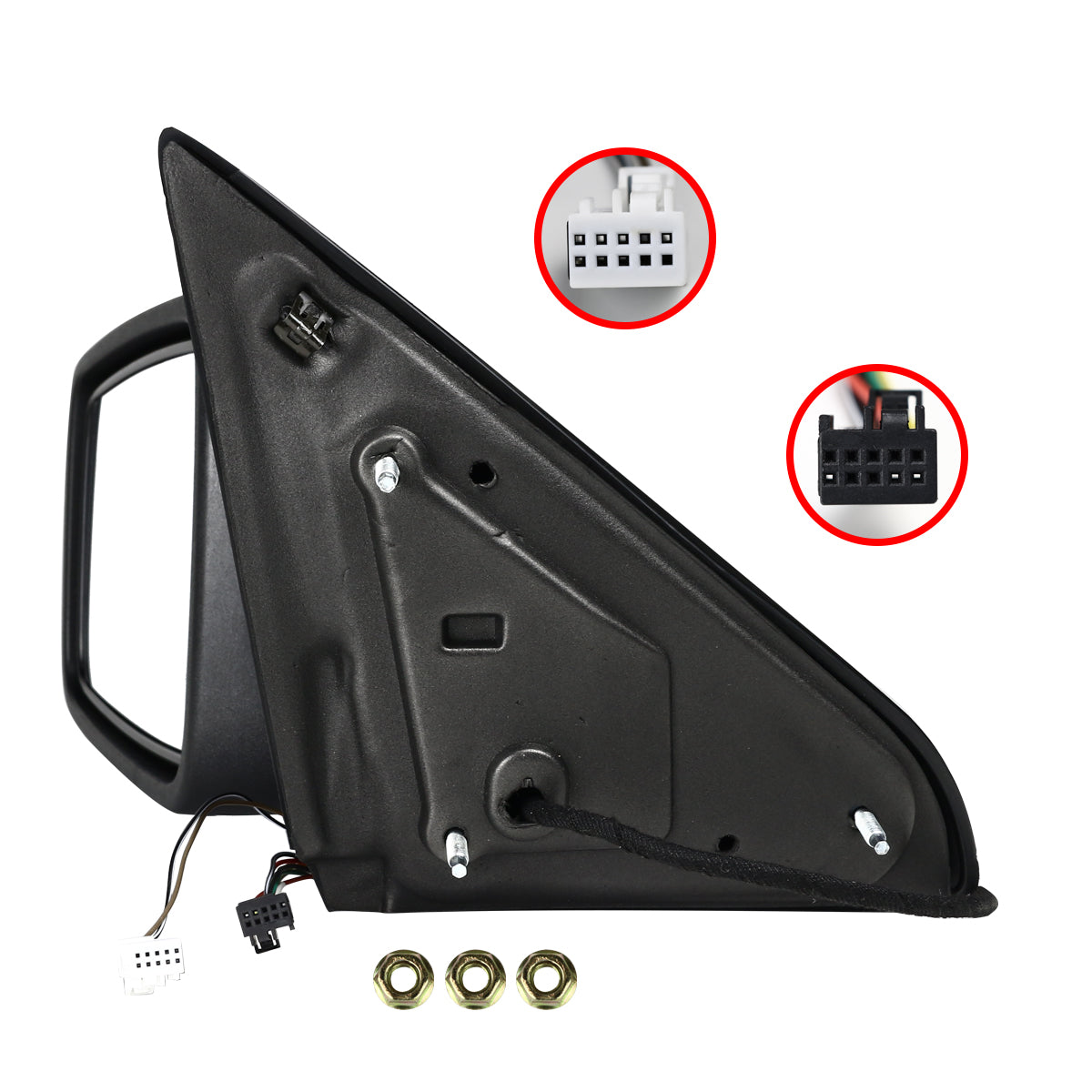 2009-2012 Dodge RAM Black Power Adjustable & Heated Side Mirror w/ LED Turn Signal & Puddle Light - Driver Side Only