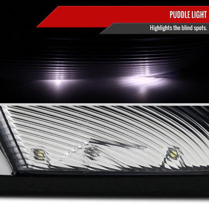 2013-2019 Dodge RAM Chrome Power Adjustable, Heated Side Mirror w/ LED Turn Signal & Puddle Light - Driver Side Only