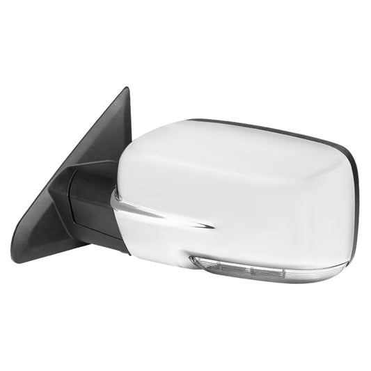 2013-2019 Dodge RAM Chrome Power Adjustable, Heated Side Mirror w/ LED Turn Signal & Puddle Light - Driver Side Only