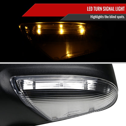 2013-2019 Dodge RAM Black Power Adjustable, Auto-Fold, & Heated Side Mirror w/ LED Turn Signal & Puddle Light - Driver Side Only
