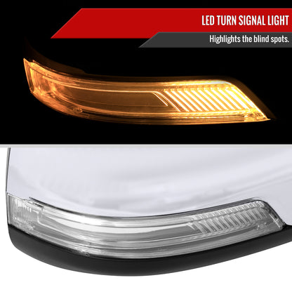 2019-2024 Dodge RAM 1500 Chrome Power Adjustable, Manual Fold, BSD & Heated Side Mirror w/ LED Puddle and Turn Signal Light - Passenger Side Only