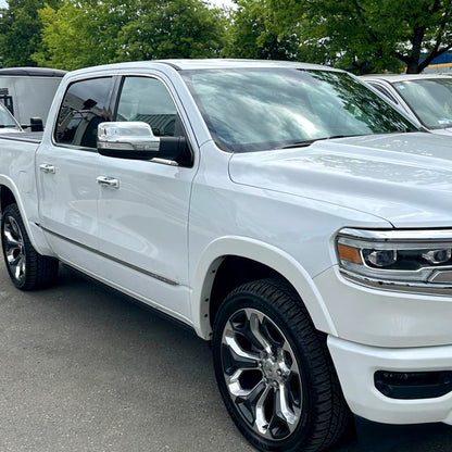 2019-2024 Dodge RAM 1500 Chrome Power Adjustable, Manual Fold, BSD & Heated Side Mirror w/ LED Puddle and Turn Signal Light - Passenger Side Only